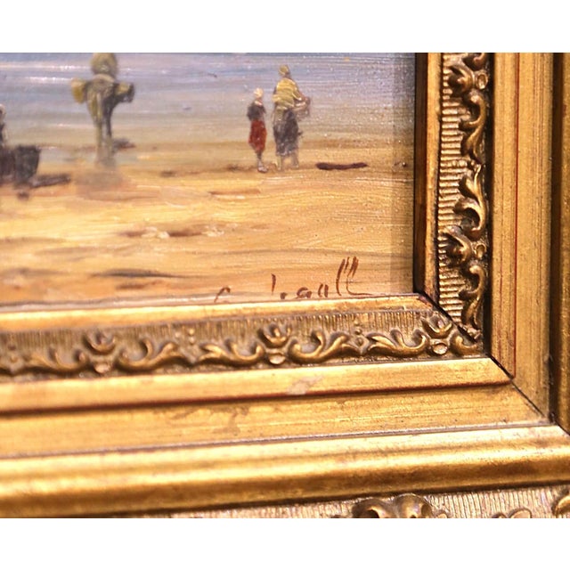 Early 20th C. French Oil on Board Painting of "Mont Saint Michel" in Gilt Frame For Sale - Image 4 of 11