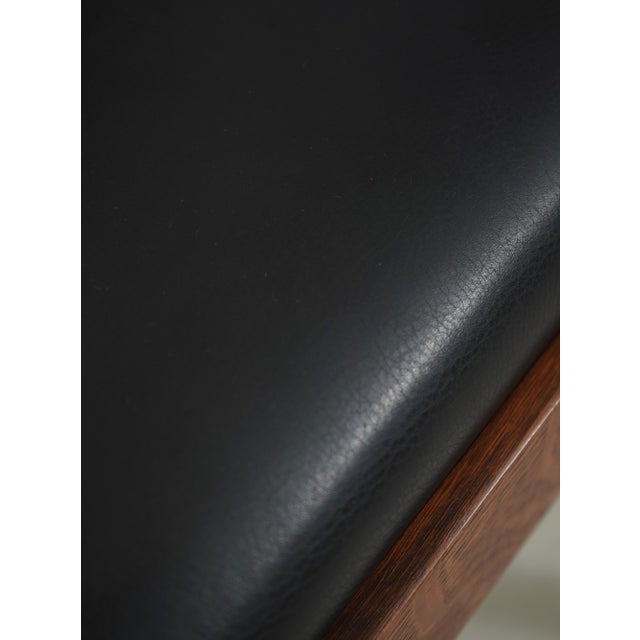 Brown Pair Stickley Mission Oak Bar or Bistro Chairs For Sale - Image 8 of 18