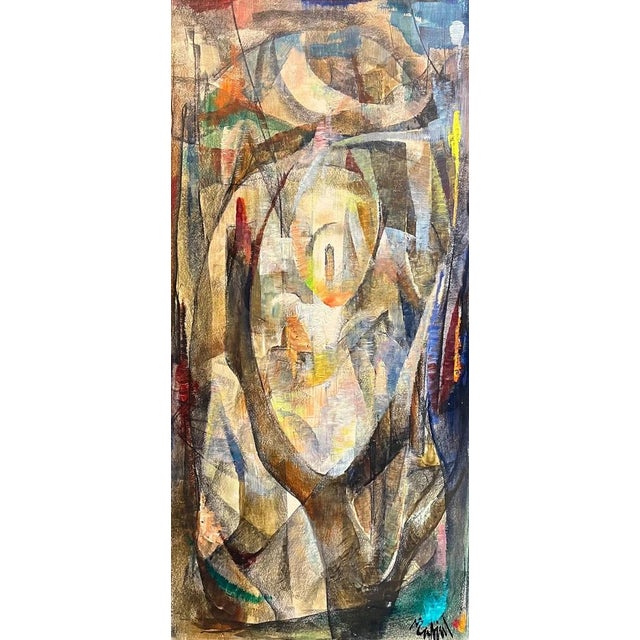 Vivaldo Martini, Abstract Composition No.4, Oil on Canvas For Sale - Image 11 of 11