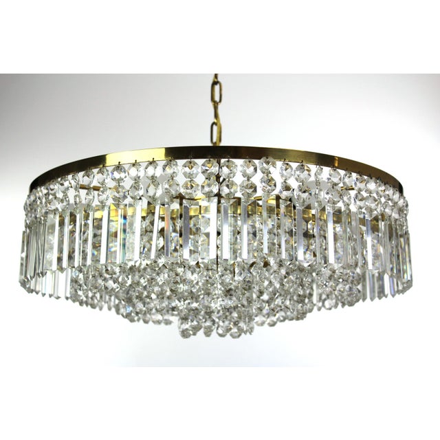 Crystal Chandelier from Swarovski, 1960s, in Very Good conditions. Designed 1920 to 1949 European Plug (up to 250V).The...