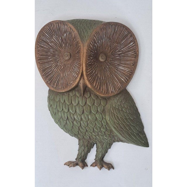 Pair of 1967 Burwood Mid-Century Owl Wall Art For Sale - Image 11 of 12