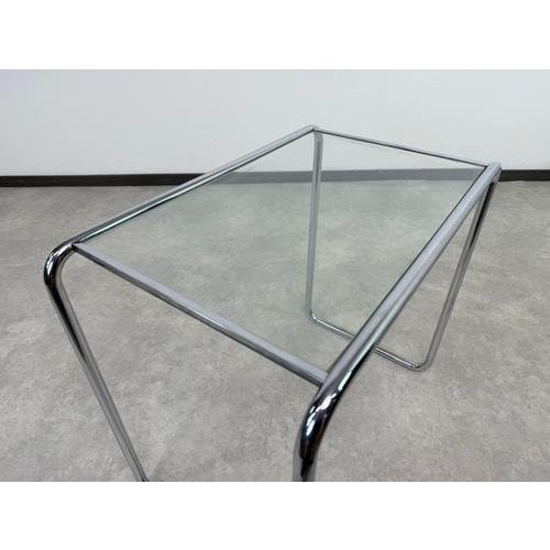 Bauhaus Tubular Chrome and Glass Side Table by Marcel Breuer, 1940s For Sale - Image 11 of 12