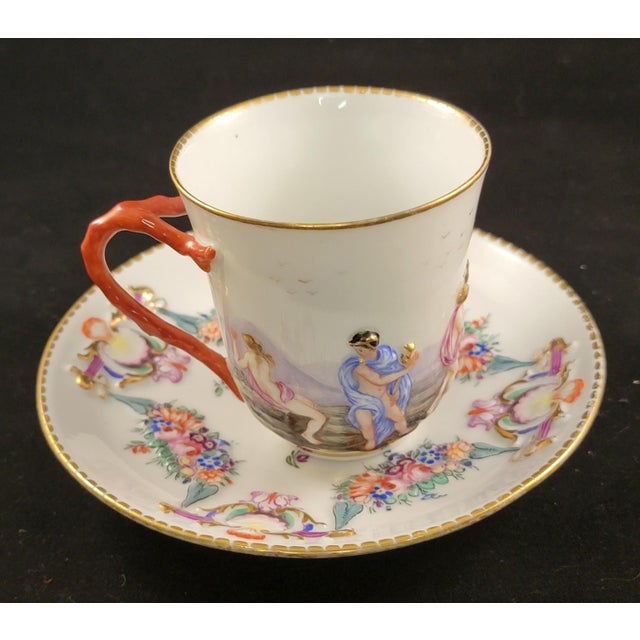 19th Century Capodimonte Demitasse Cup & Saucer For Sale - Image 10 of 11