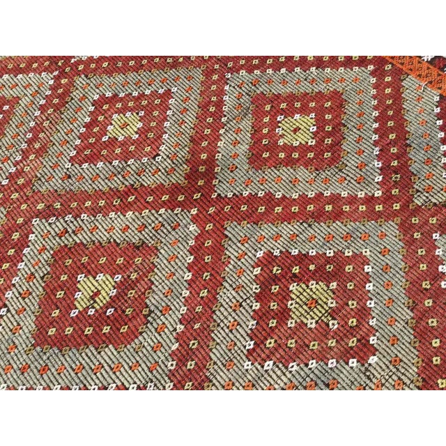 Nomadic Embroidered Kilim - 70" X 125" For Sale - Image 9 of 11