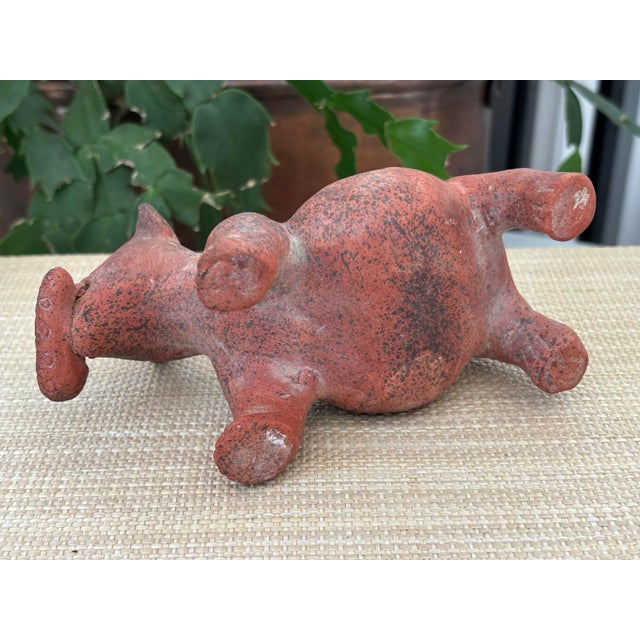 Sculpture Materials 20th Century Mesoamerican Pre-Columbian Style Clay Pottery Dog Sculpture For Sale - Image 7 of 9