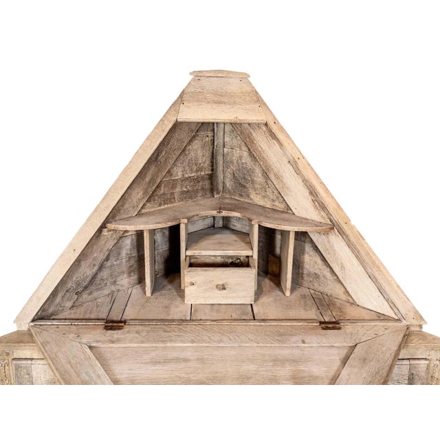 Mid 19th Century Antique Oak Corner Cabinet For Sale - Image 4 of 5