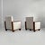 Italian Art Deco Lounge Chairs in Wood and Grey Velvet, 1930s, Set of 2 For Sale - Image 4 of 13