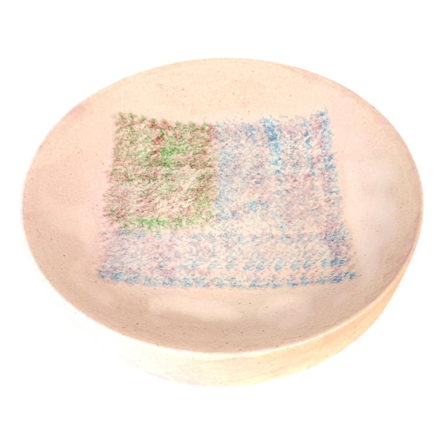 Guido Gambone Monumental Abstract Studio Pottery Bowl/ Charger, Italy For Sale