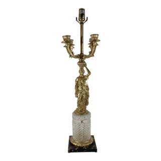 Robert Abbey Inc. Figural Candelabra Table Lamp Refurbished For Sale