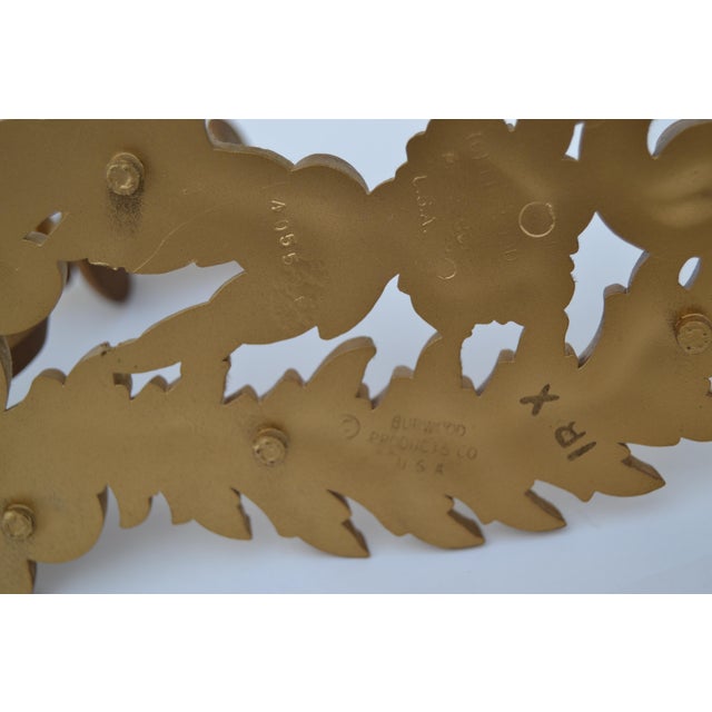 Late 20th Century Gothic Revival Burwood Gold Sconces- A Pair For Sale In Columbia, SC - Image 6 of 7