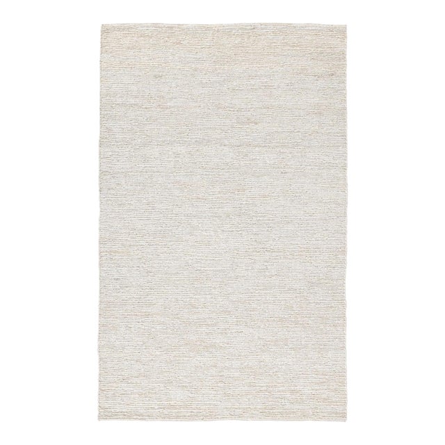 Soumak Jute Ivory Rug - 5 X 8 For Sale