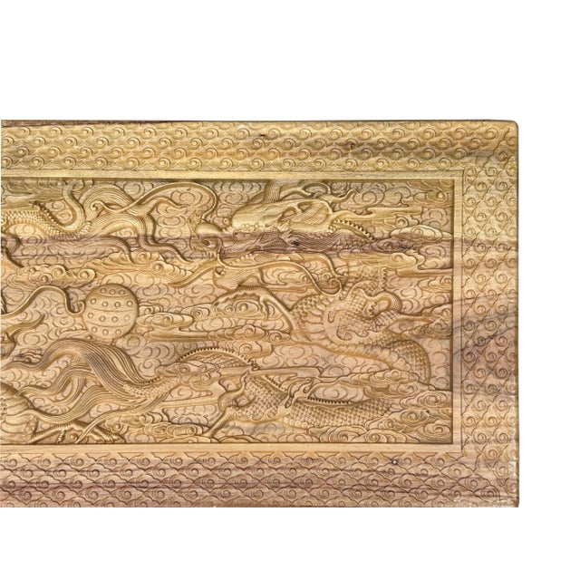 Light Tan Brown Dragon Carving Camphor Wood Trunk Chest For Sale - Image 13 of 13