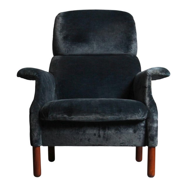 Sanluca Lounge Chairs in Blue Velvet by Achille & Pier Giacomo Castiglioni for Gavina, 1960, Set of 2 For Sale - Image 11 of 18