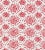 The House of Scalamandré Fireworks Cotton Print Fabric, Red on White For Sale