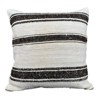Turkish Hemp Pillow Cushion Natural Beige Black Cushion Cover 20x20 For Sale