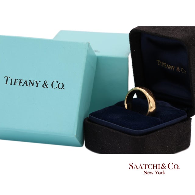 Early 21st Century Tiffany & Co. 18k(750) Vintage Yellow Gold Band Ring, Size 6 For Sale - Image 5 of 9