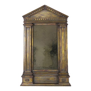 19th C. Italian Neoclassical Style Gilt Wood Mirror For Sale