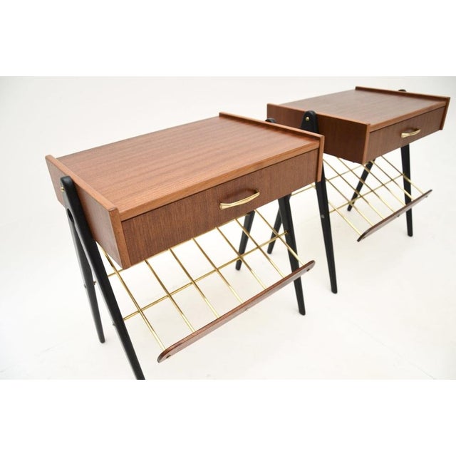 Swedish Teak Bedside Tables, 1960s, Set of 2 For Sale - Image 9 of 11