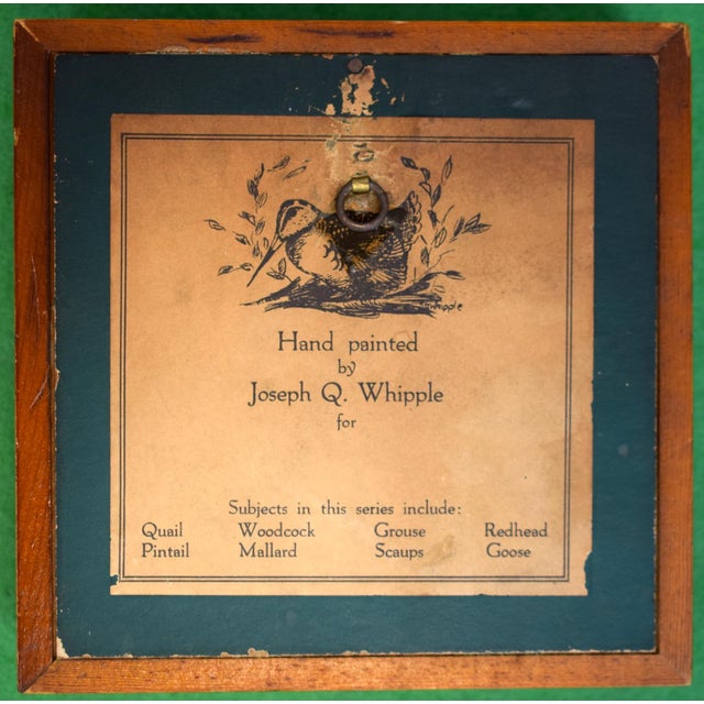 Traditional Hand Painted Woodcock Composition Relief Sculpture & Landscape by Joseph Q. Whipple (Signed) For Sale - Image 3 of 5