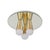 Contemporary Echo 3 Flush Mount Ceiling Light, Brushed Brass & Mirrored Glass, by Souda For Sale - Image 3 of 5