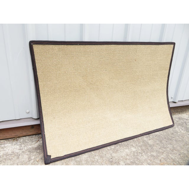 Vintage Signed "Mermade" Fisherman Boat Painting on Hook Latch Rug ~ Nantucket Art For Sale - Image 9 of 11