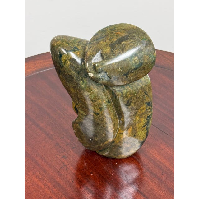 African Hand-Carved Polished Stone Abstract Figure Sculpture For Sale - Image 4 of 12