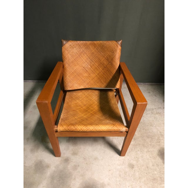 Vintage Lounge Chair in Oak, 1950s For Sale - Image 11 of 12