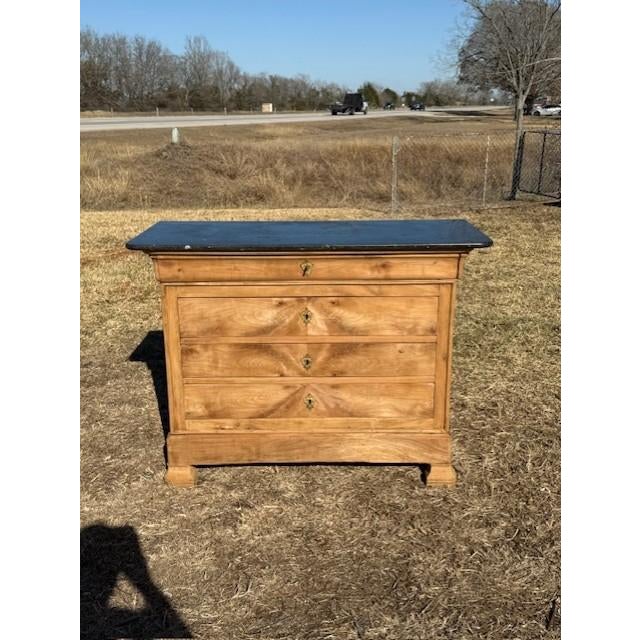 19th Century French Louis Philippe Bleached Marble Top Chest of Drawer / Commodes For Sale - Image 6 of 18