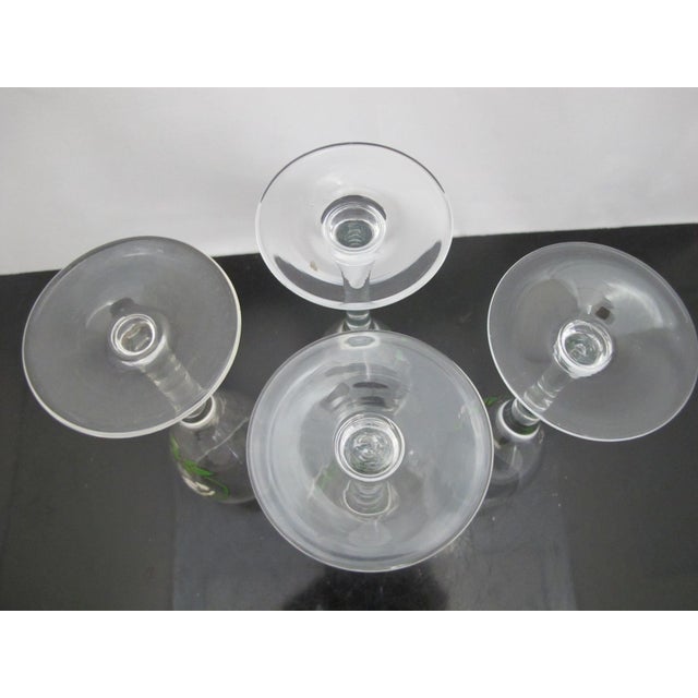 Early 20th Century Perrier Jouet Art Nouveau Hand Painted Belle Epoque Flower Champagne Flute Set For Sale - Image 5 of 10