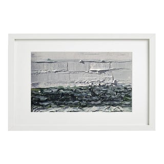 Framed Contemporary Neutral Color Palette Abstract Landscape Painting / Color Field / Earth Tones For Sale