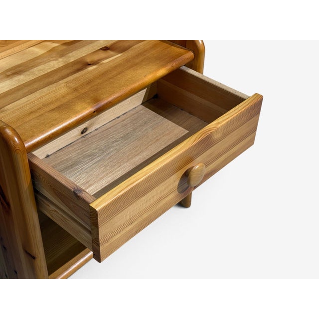 Swedish Modern, Bedside Tables, Knotty Pine, Sweden, 1960s For Sale - Image 11 of 11