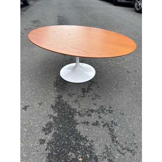 Eero Saarinen for Knoll Oval Teak Coffee Table For Sale - Image 9 of 9