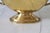 Metal Vintage Oval Brass Pedestal Bowl W/ Ornate Handles For Sale - Image 7 of 12