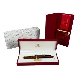 Ebonite Brun Clair M Fountain Pen from Louis Cartier, 1990s For Sale