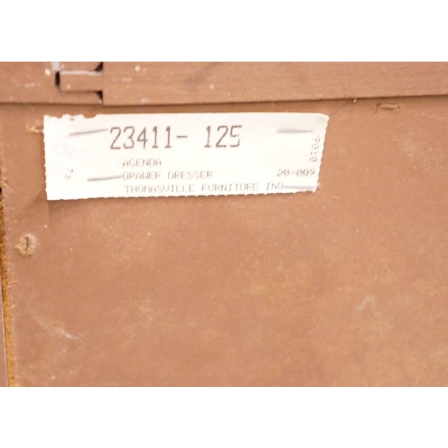 Thomasville Furniture Agenda Collection Solid Walnut MCM Mid Century Modern 62" Triple Dresser 23411-125 For Sale - Image 15 of 15