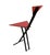 Postmodern Folding Chairs With Triangular Red Seats, Set of Four Circa 1985 Italy For Sale - Image 4 of 17