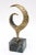 Abstract Vintage Molten Bronze and Green Variegated Marble Abstract Sculpture Signed by Gerber 1973 For Sale - Image 3 of 9