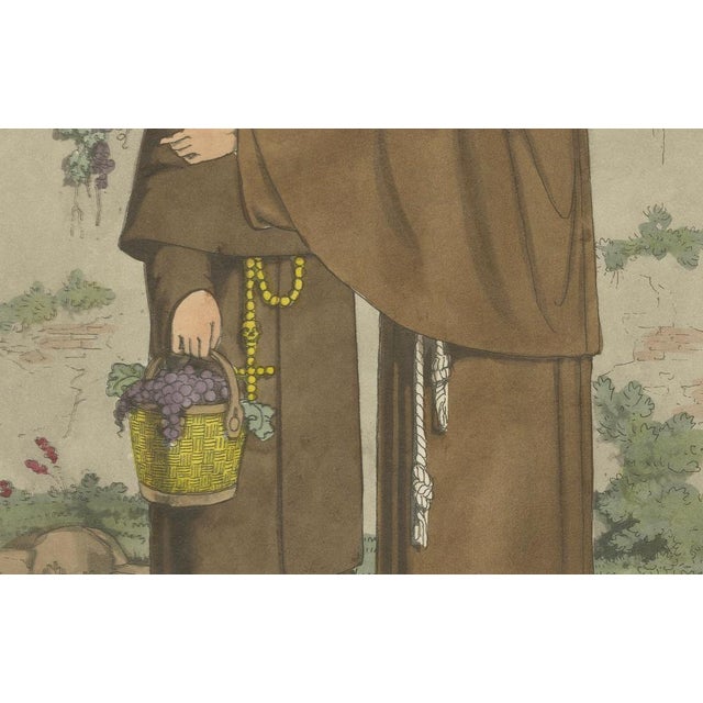 Capuchin Monks and Roman Serenity, 1820, Paper For Sale - Image 3 of 10
