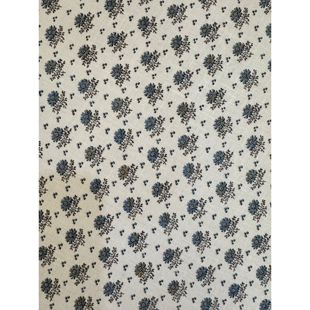 Farmhouse Custom Linen Ottoman For Sale - Image 3 of 4