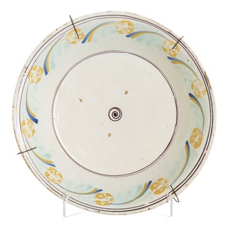 Deep Earthenware Plate from Ratinho, 1800s For Sale