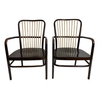 Set of Model A413F Armchairs by Josef Frank for Thonet, 1930 For Sale