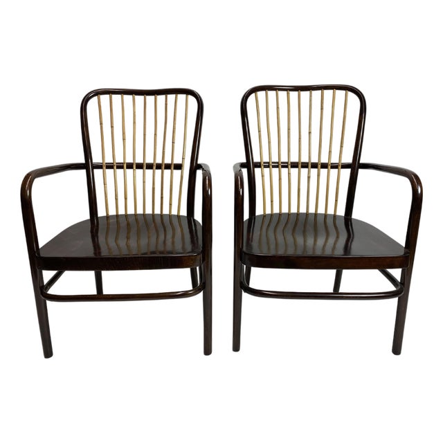 Set of Model A413F Armchairs by Josef Frank for Thonet, 1930 For Sale