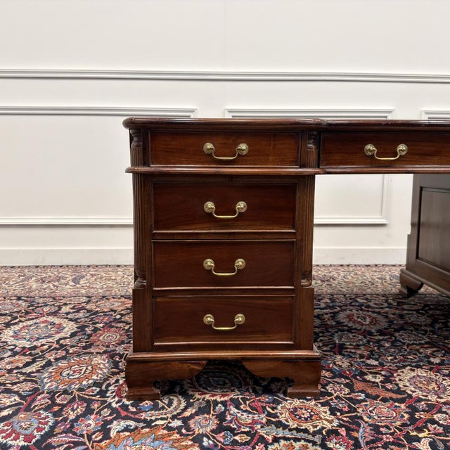 Classic English Double Desk For Sale - Image 9 of 18