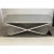 Modern X-Base Cocktail Table Polished Steel For Sale - Image 3 of 13
