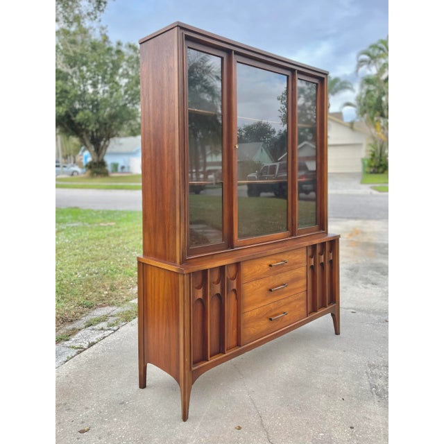 Kent Coffey Highboy Hutch With Display Storage Chairish
