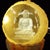 This is a rare and unusual Buddhist relic sphere, described as a "regenerated sarira" containing an etched image of a...