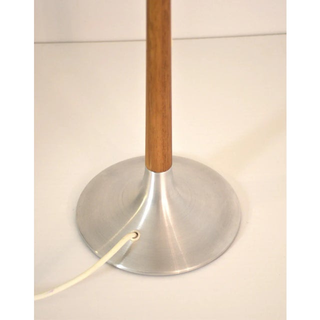 Large Teak and Brushed Aluminium Table Lamp by Svend Aage Holm Sörensen for Asea, 1950s For Sale - Image 9 of 13