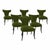Modern Mid Century Style Klismos Dining Chairs . Green Velvet - Set of 6 For Sale - Image 4 of 5