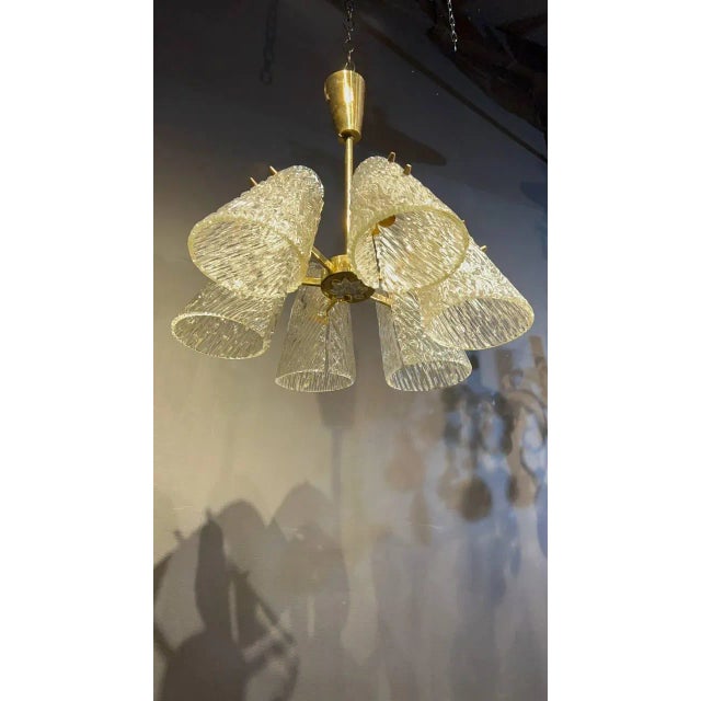 1930s 1930’s Barovier Six Lights Chandelier For Sale - Image 5 of 10