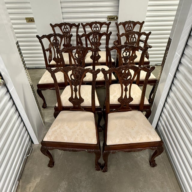 Chippendale 1960s Set of 10 Ball and Claw Chippendale Dining Chairs For Sale - Image 3 of 15